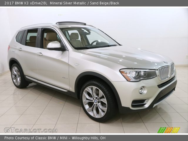2017 BMW X3 xDrive28i in Mineral Silver Metallic