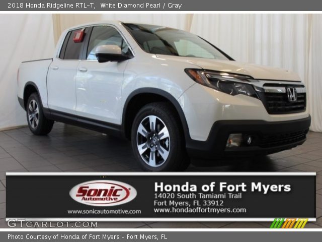 2018 Honda Ridgeline RTL-T in White Diamond Pearl