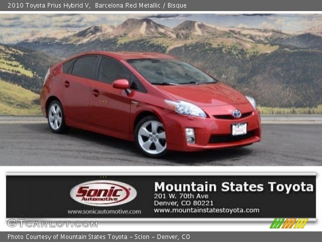 2010 Toyota Prius Hybrid V in Barcelona Red Metallic