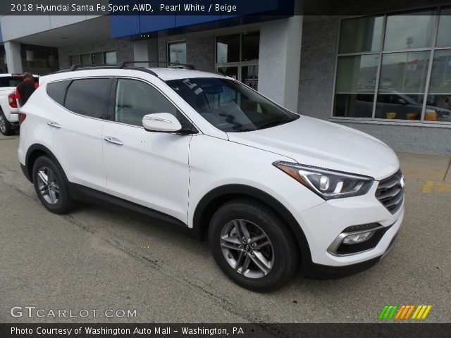 2018 Hyundai Santa Fe Sport AWD in Pearl White