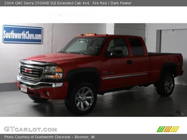 2004 GMC Sierra 2500HD SLE Extended Cab 4x4 in Fire Red