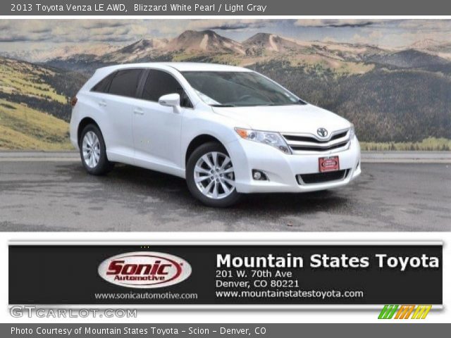 2013 Toyota Venza LE AWD in Blizzard White Pearl