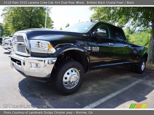 2018 Ram 3500 Laramie Crew Cab 4x4 Dual Rear Wheel in Brilliant Black Crystal Pearl