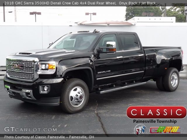 2018 GMC Sierra 3500HD Denali Crew Cab 4x4 Dual Rear Wheel in Onyx Black