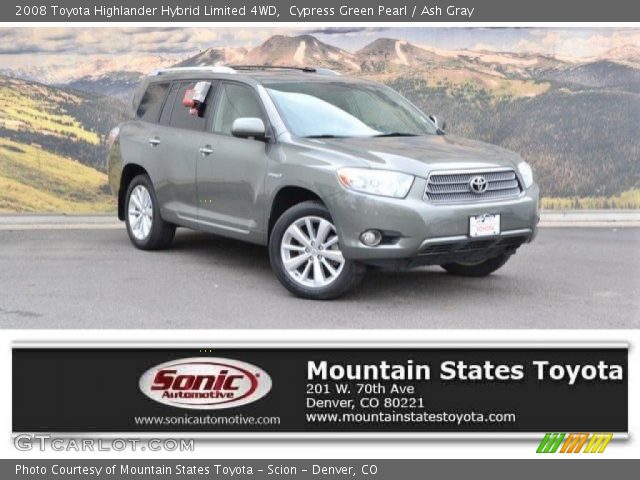 2008 Toyota Highlander Hybrid Limited 4WD in Cypress Green Pearl