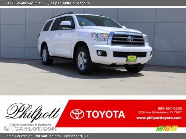 2017 Toyota Sequoia SR5 in Super White