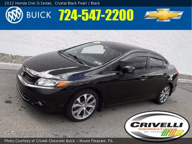 2012 Honda Civic Si Sedan in Crystal Black Pearl