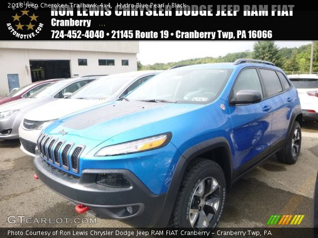 2018 Jeep Cherokee Trailhawk 4x4 in Hydro Blue Pearl