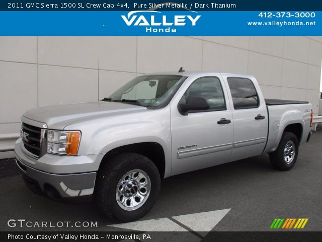 2011 GMC Sierra 1500 SL Crew Cab 4x4 in Pure Silver Metallic