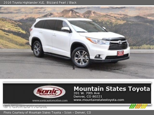 2016 Toyota Highlander XLE in Blizzard Pearl