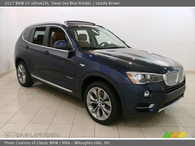 2017 BMW X3 xDrive28i in Deep Sea Blue Metallic