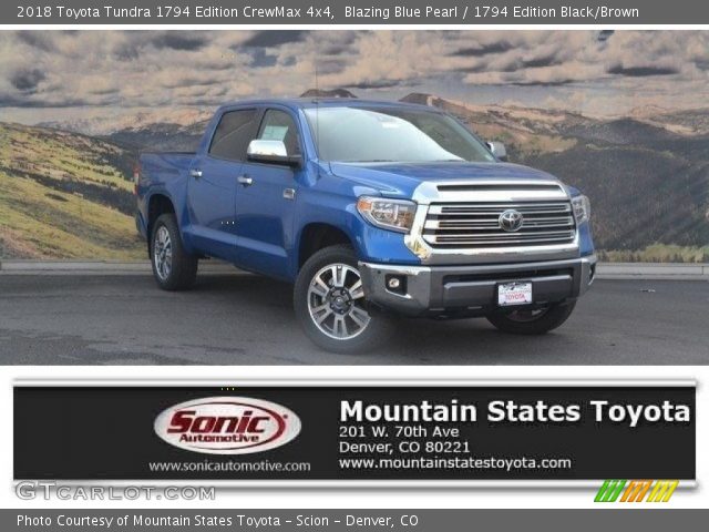 2018 Toyota Tundra 1794 Edition CrewMax 4x4 in Blazing Blue Pearl
