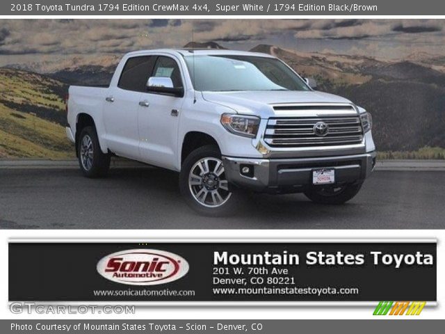 2018 Toyota Tundra 1794 Edition CrewMax 4x4 in Super White