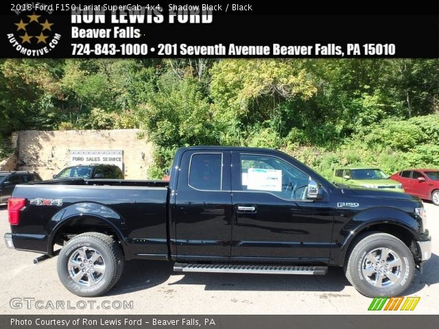 2018 Ford F150 Lariat SuperCab 4x4 in Shadow Black