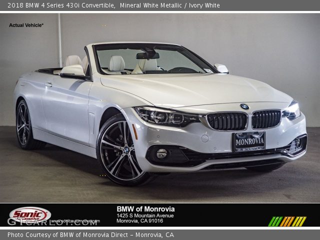 2018 BMW 4 Series 430i Convertible in Mineral White Metallic