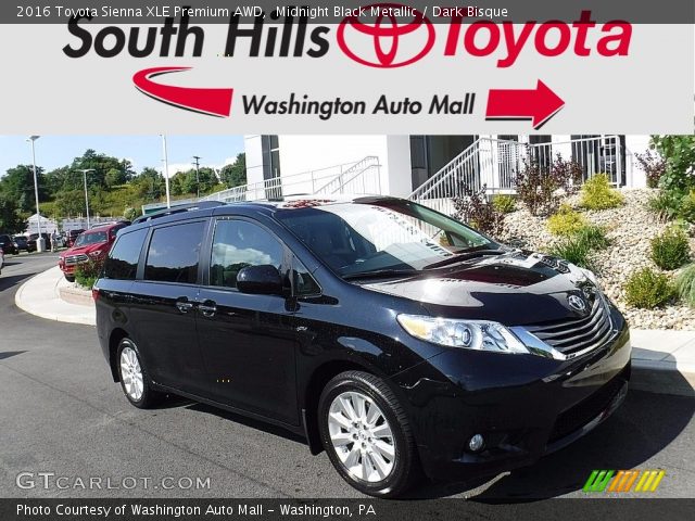 2016 Toyota Sienna XLE Premium AWD in Midnight Black Metallic