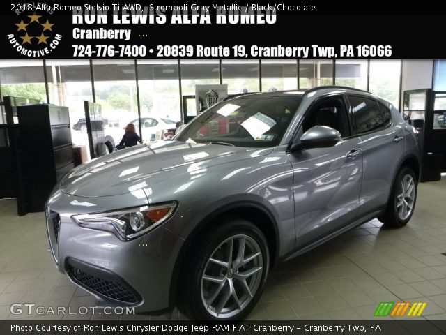 2018 Alfa Romeo Stelvio Ti AWD in Stromboli Gray Metallic