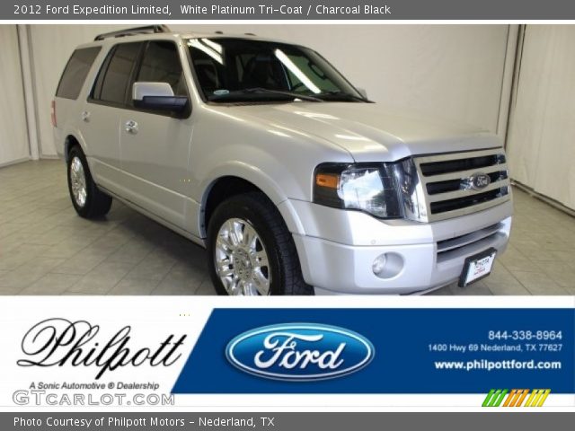 2012 Ford Expedition Limited in White Platinum Tri-Coat