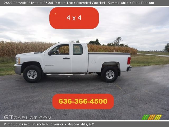 2009 Chevrolet Silverado 2500HD Work Truck Extended Cab 4x4 in Summit White