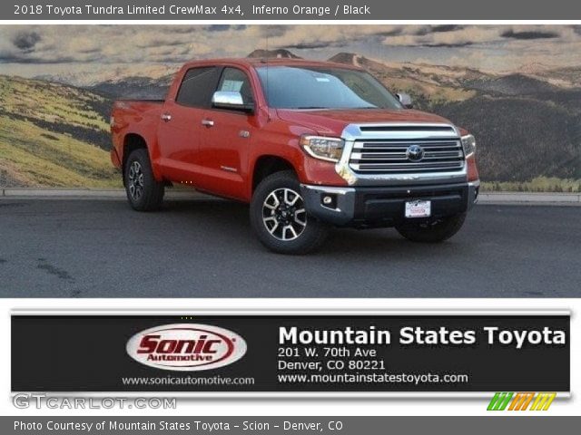 2018 Toyota Tundra Limited CrewMax 4x4 in Inferno Orange