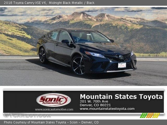 2018 Toyota Camry XSE V6 in Midnight Black Metallic