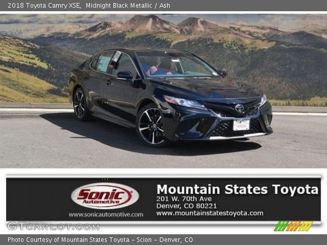 2018 Toyota Camry XSE in Midnight Black Metallic