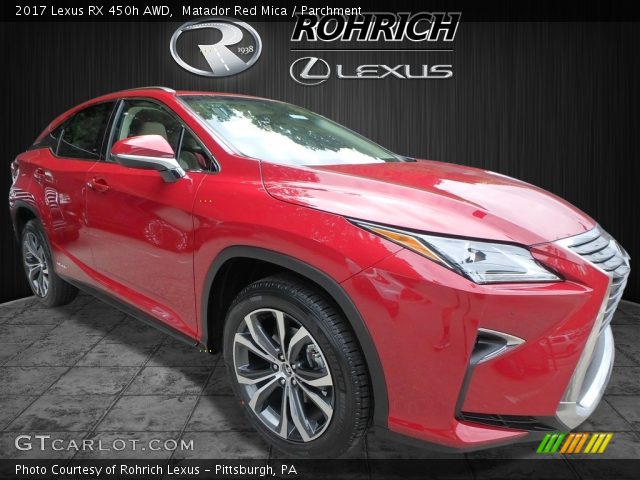 2017 Lexus RX 450h AWD in Matador Red Mica