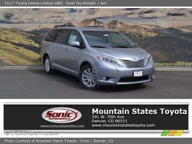 2017 Toyota Sienna Limited AWD in Silver Sky Metallic