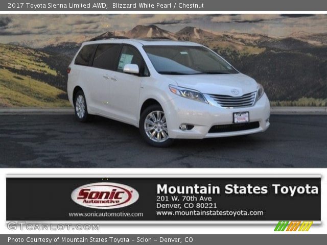 2017 Toyota Sienna Limited AWD in Blizzard White Pearl