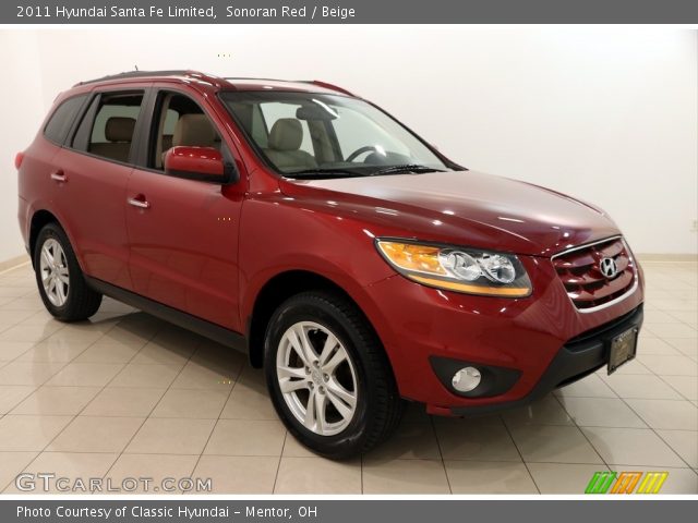 2011 Hyundai Santa Fe Limited in Sonoran Red