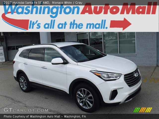 2017 Hyundai Santa Fe SE AWD in Monaco White