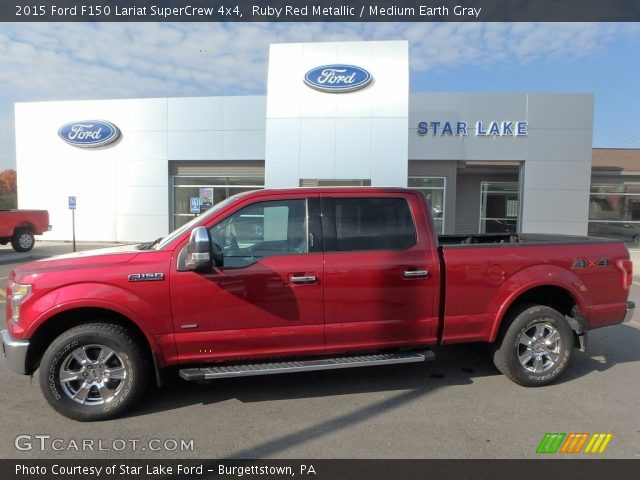 2015 Ford F150 Lariat SuperCrew 4x4 in Ruby Red Metallic