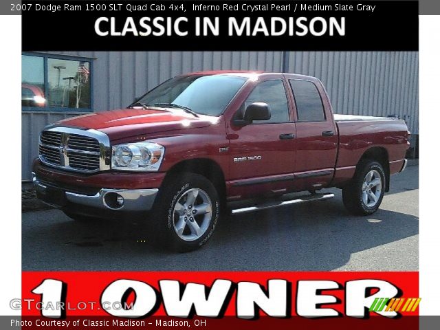 2007 Dodge Ram 1500 SLT Quad Cab 4x4 in Inferno Red Crystal Pearl