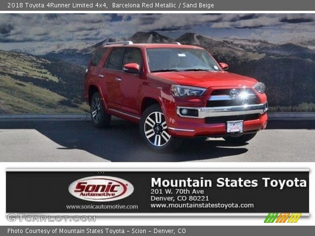 2018 Toyota 4Runner Limited 4x4 in Barcelona Red Metallic