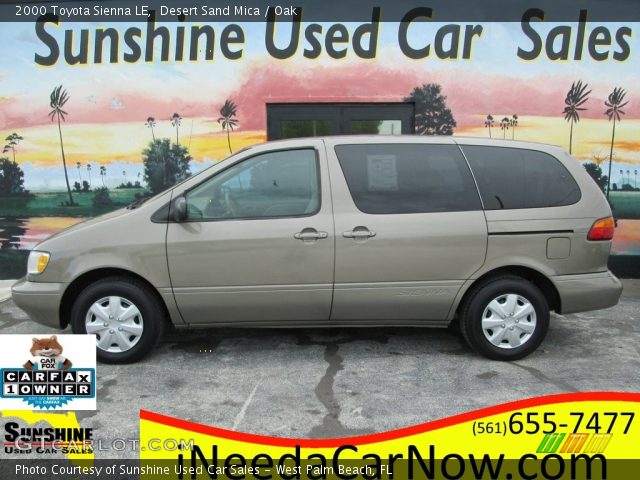 2000 Toyota Sienna LE in Desert Sand Mica