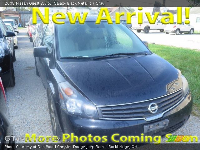 2008 Nissan Quest 3.5 S in Galaxy Black Metallic