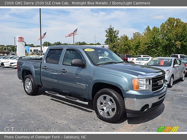 2009 GMC Sierra 1500 SLE Crew Cab in Midnight Blue Metallic