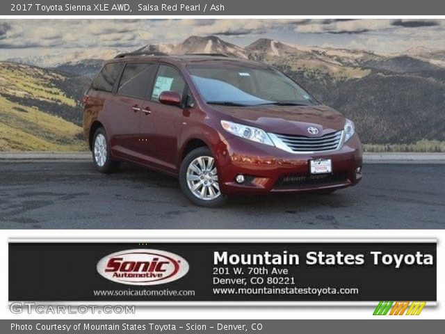 2017 Toyota Sienna XLE AWD in Salsa Red Pearl