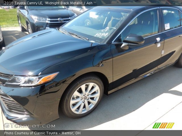 2018 Toyota Camry LE in Midnight Black Metallic