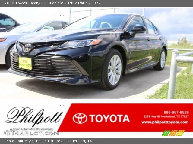 2018 Toyota Camry LE in Midnight Black Metallic