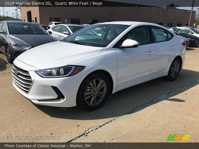 2018 Hyundai Elantra SEL in Quartz White Pearl