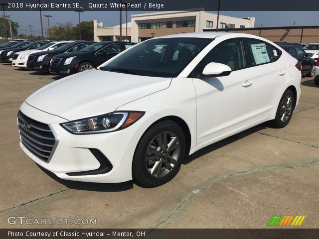 2018 Hyundai Elantra SEL in Quartz White Pearl