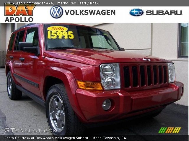 2006 Jeep Commander 4x4 in Inferno Red Pearl