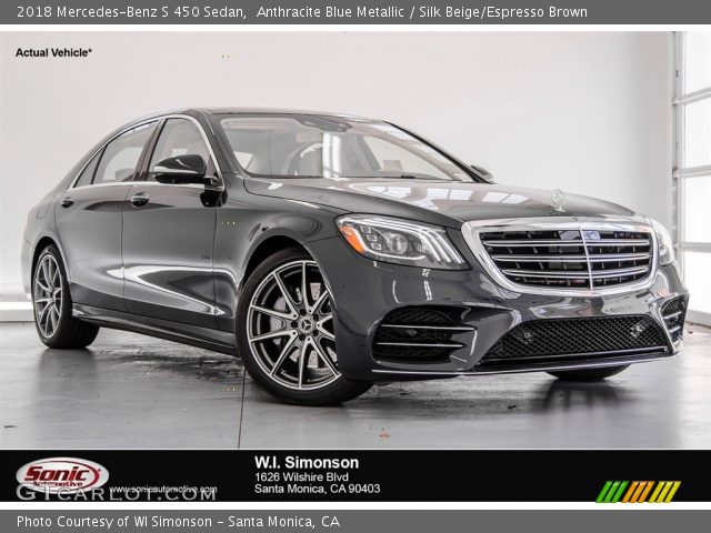 2018 Mercedes-Benz S 450 Sedan in Anthracite Blue Metallic