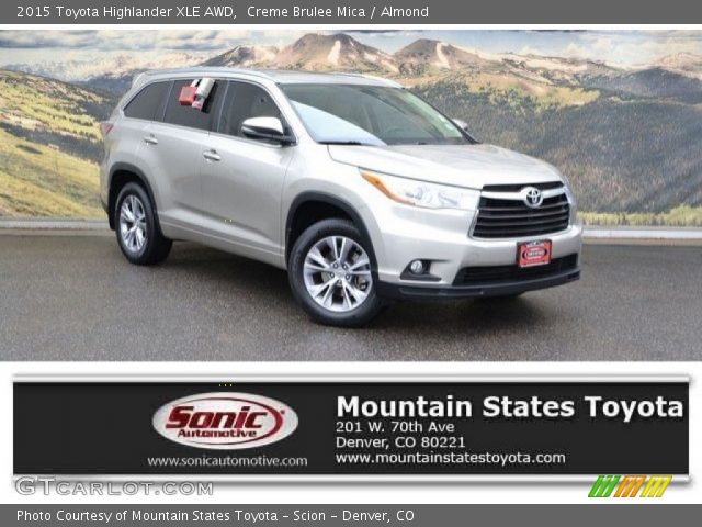 2015 Toyota Highlander XLE AWD in Creme Brulee Mica