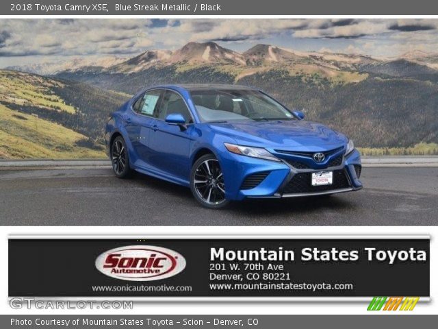 2018 Toyota Camry XSE in Blue Streak Metallic