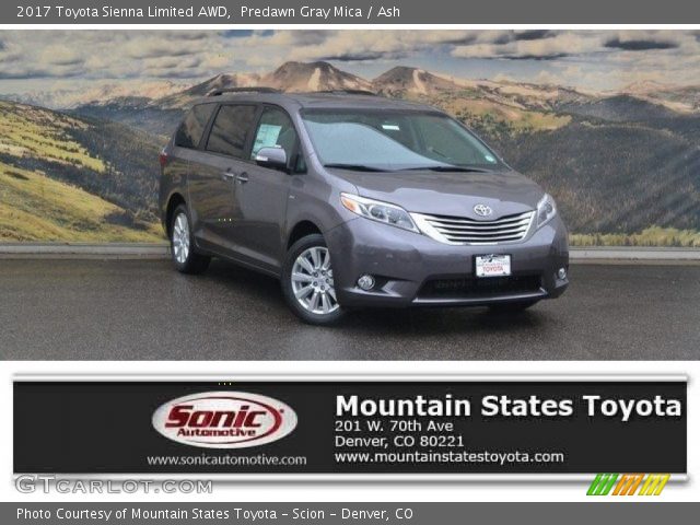 2017 Toyota Sienna Limited AWD in Predawn Gray Mica