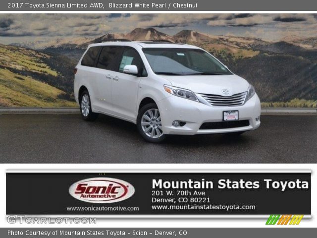 2017 Toyota Sienna Limited AWD in Blizzard White Pearl