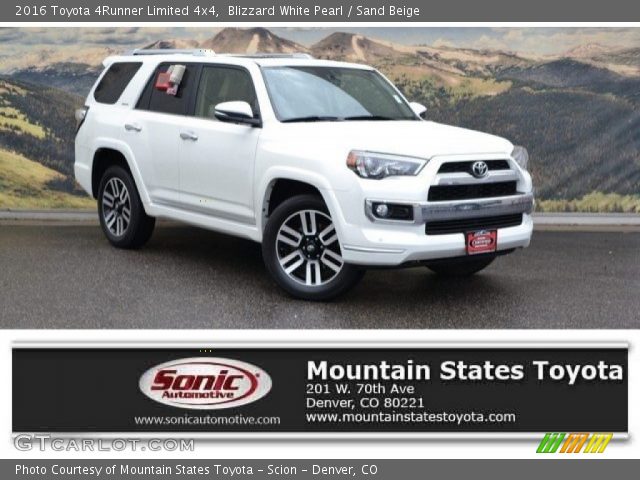 2016 Toyota 4Runner Limited 4x4 in Blizzard White Pearl