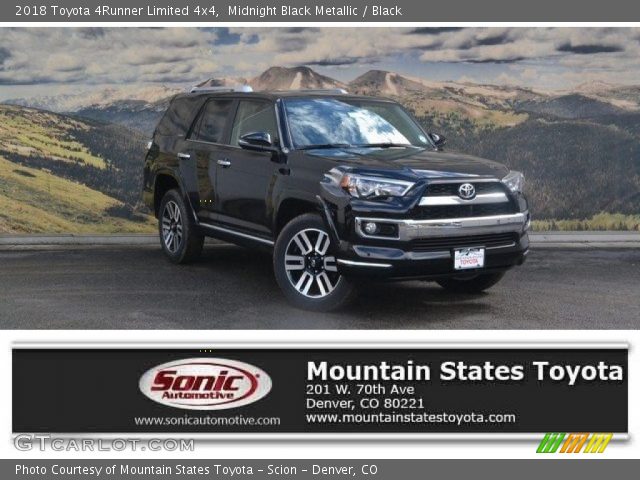 2018 Toyota 4Runner Limited 4x4 in Midnight Black Metallic